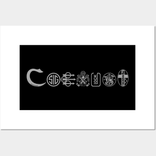 Coexist Gray Print Posters and Art